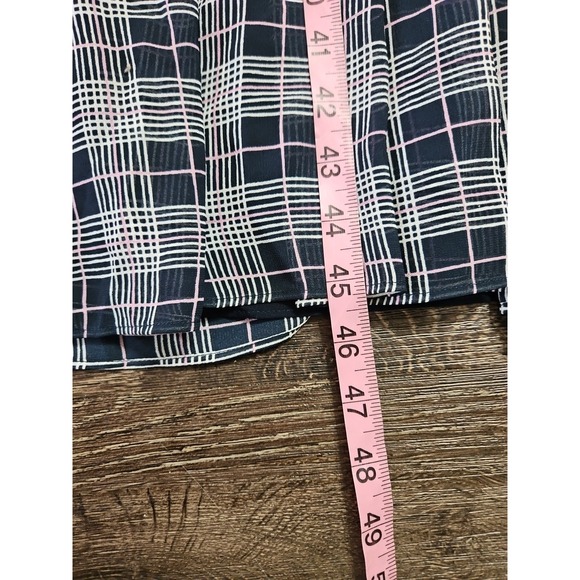 Club Monaco Women' s Blue Plaid Cross Back Midi Dress Size: 00‎ NWT - Picture 9 of 11